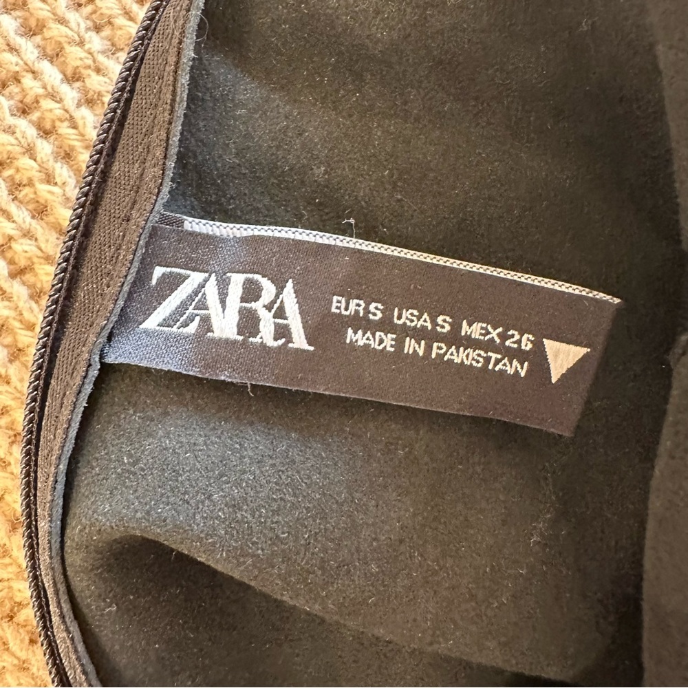 NWOT Zara Limited Edition Black Sleeveless Genuine Leather Top - Picture 8 of 9